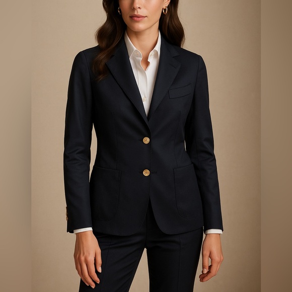 Loro Piana Jackets & Blazers - Loro Piana Cotton Blazer V Neck Long Sleeve Jacket